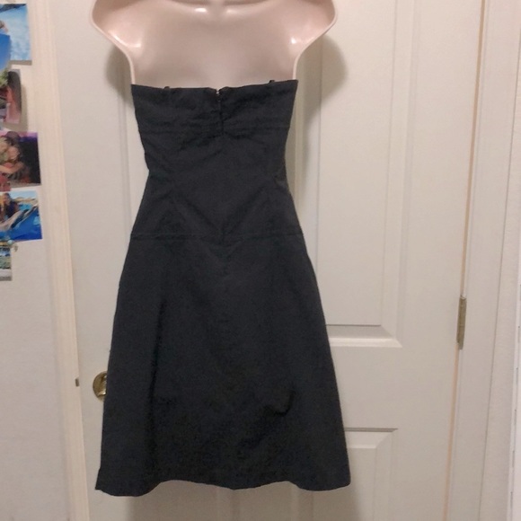 🌺 Black Strapless Dress with Cute Bow - Picture 3 of 6